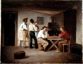 Sailors Playing a Board Game in a Tavern