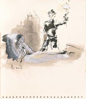Illustration from One Thousand Regrets, by Elsa Triolet, 1947