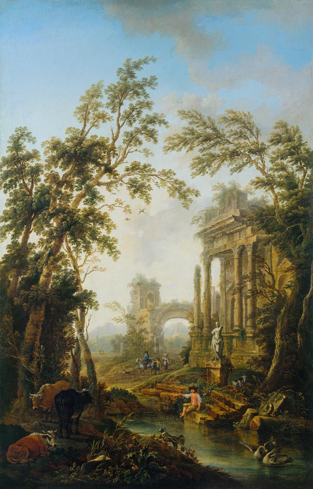 Ideallandschaft mit antiken Ruinen from Christian Georg Schütz the Elder