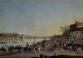Transition of the Cossacks over the Elbe, March
