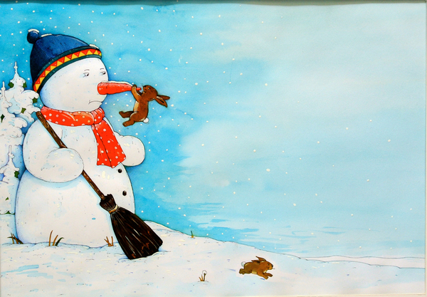 Snowman with Little Rabbit from Christian  Kaempf