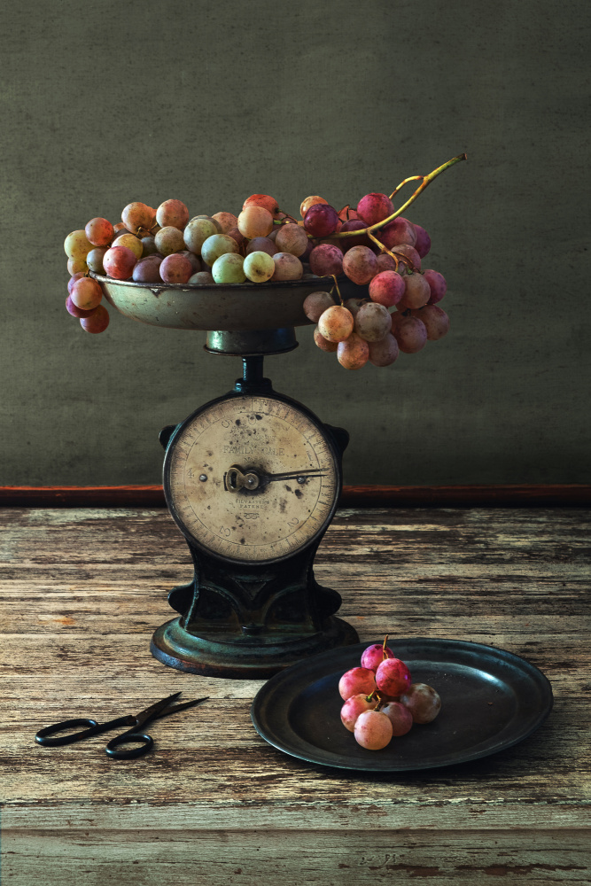 Still Life with Grapes on Scale from Christian MARCEL