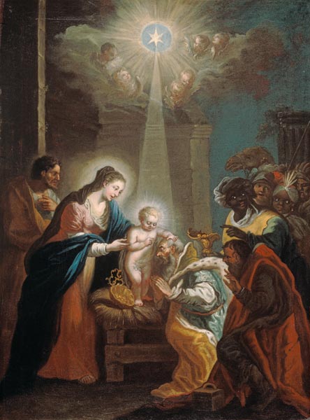 Adoration of the St. three kings from Christoph Anton Mayr