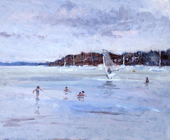 Windsurfer and Bathers (oil on panel)  from Christopher  Glanville
