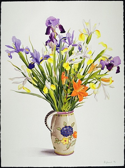 Irises and Lilies in a Dutch Jug (w/c)  from Christopher  Ryland