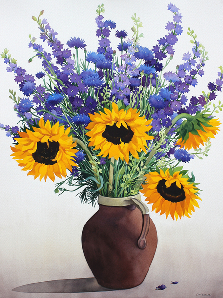 Summer Flowers in Brown Jug from Christopher  Ryland