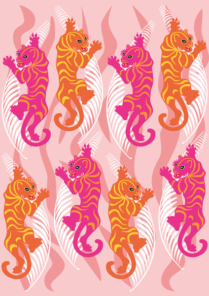 Hot Pink Tiger from Claire Huntley
