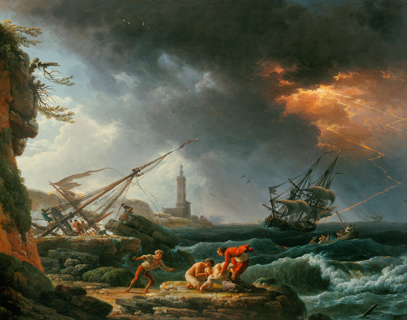 Sea storm. from Claude Joseph Vernet