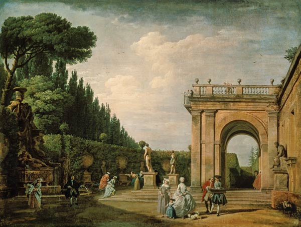 The Gardens of the Villa Ludovisi, Rome from Claude Joseph Vernet