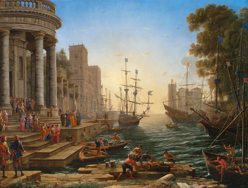 Embarkation of holy Ursula from Claude Lorrain