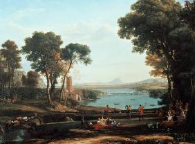 Landscape with the wedding of Isaak and Rebekka