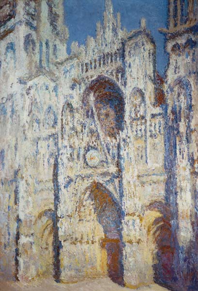 The cathedral of Rouen in full sunlight: Harmony in Blue and Gold from Claude Monet