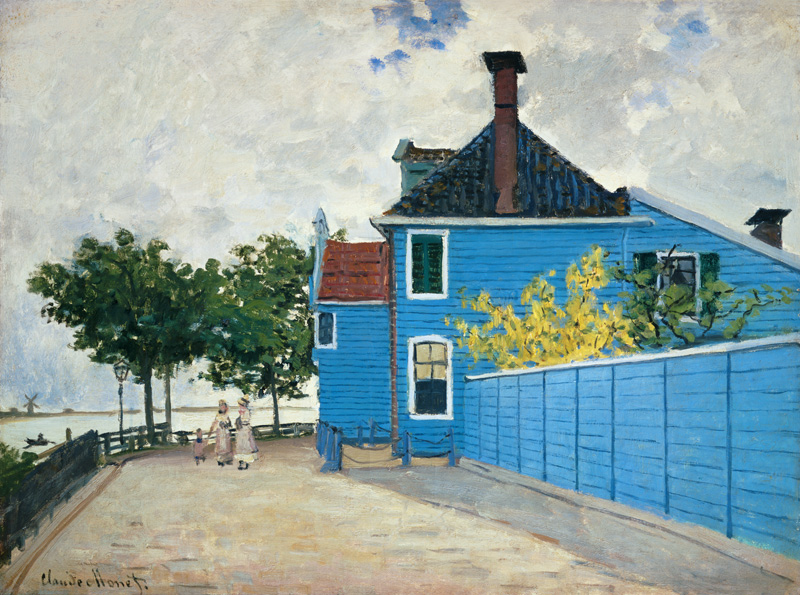 The blue house in Zaandam. from Claude Monet