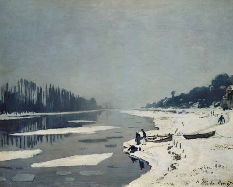 Ice on the Seine at Bougival from Claude Monet