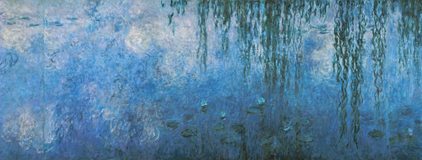 Mittleres Drittel des Seerosenbildes im Musée d`Orangerie, Süd from Claude Monet