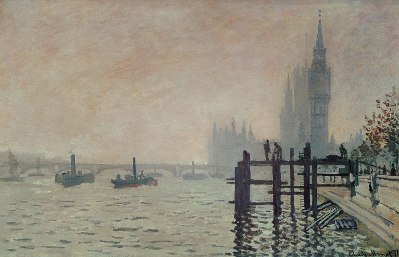 The Thames below Westminster from Claude Monet