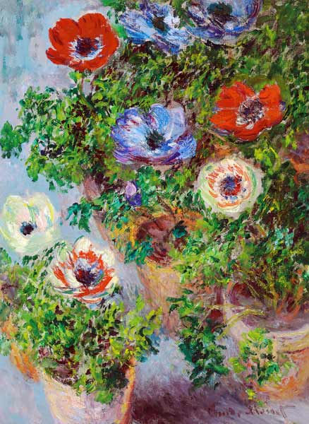 Anemonen in einer Vase from Claude Monet