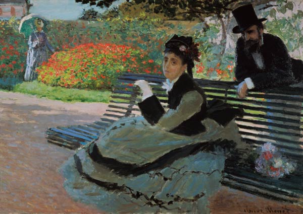 On the park bench. from Claude Monet