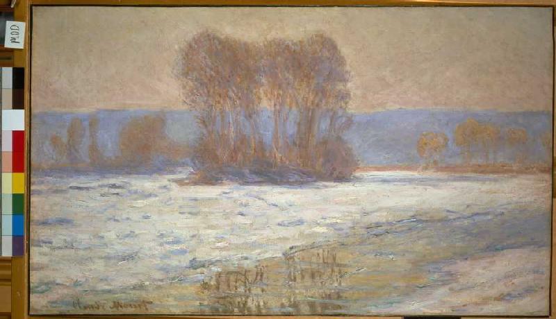 His at Bennecourt in winter from Claude Monet
