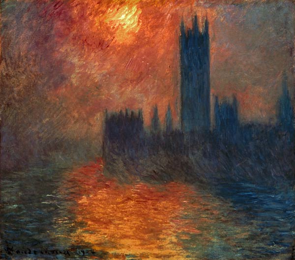 Parliament At Sunset from Claude Monet