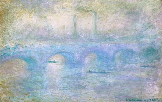 London, Waterloo bridge in the fog from Claude Monet