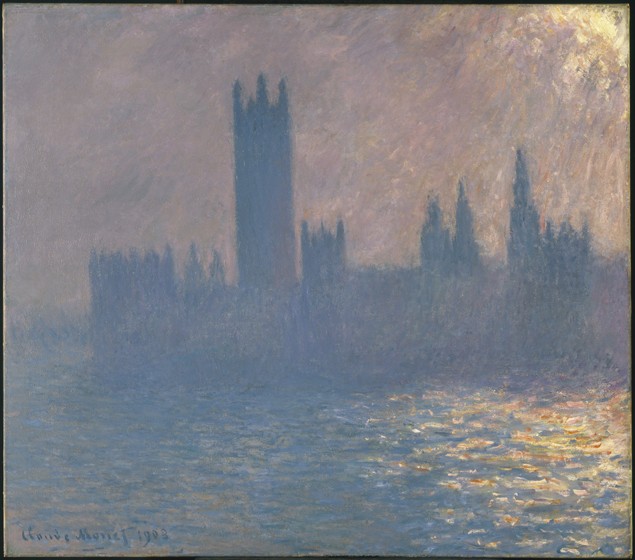 Houses of Parliament, Sunlight Effect (Le Parlement, effet de soleil) from Claude Monet