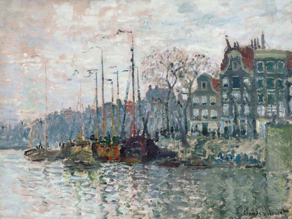 View of the Prins Hendrikkade and the Kromme Waal in Amsterdam from Claude Monet