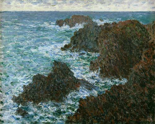 The Rocks at Belle-Ile, the Wild Coast from Claude Monet