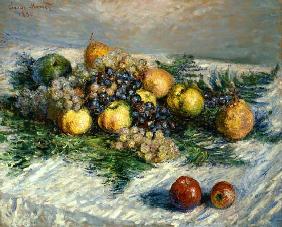 Quiet life with pears and grapes