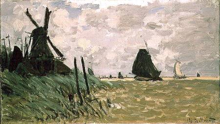 A Windmill near Zaandam from Claude Monet