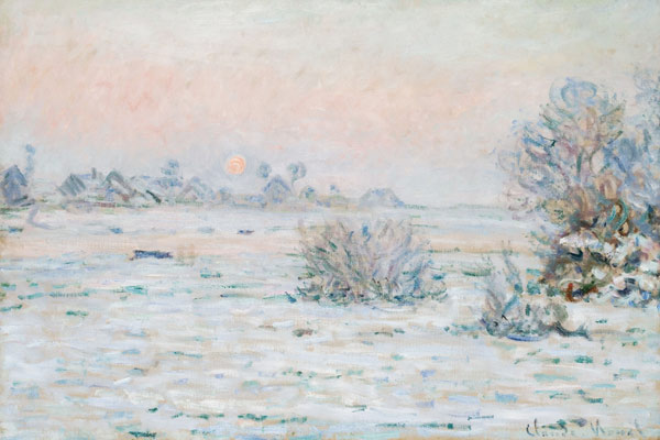 Winter Sun at Lavacourt from Claude Monet