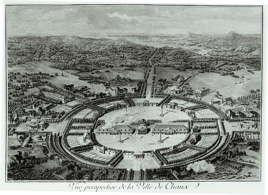 Perspective View of the Town of Chaux, c. 1804 from Claude Nicolas Ledoux