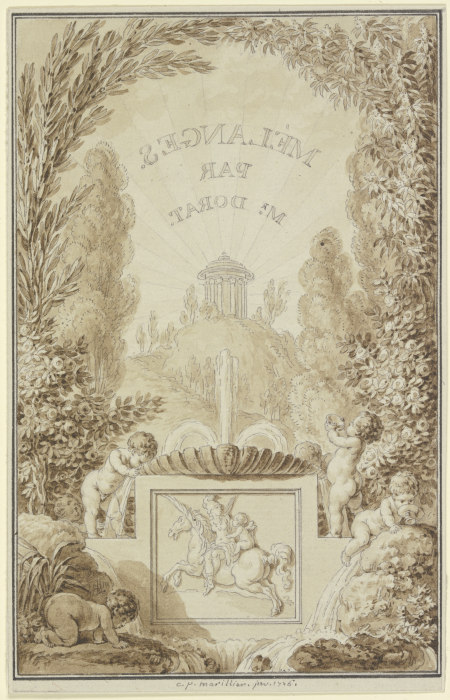 Titelblatt der "Melanges" des Claude-Joseph Dorat from Clément Pierre Marillier
