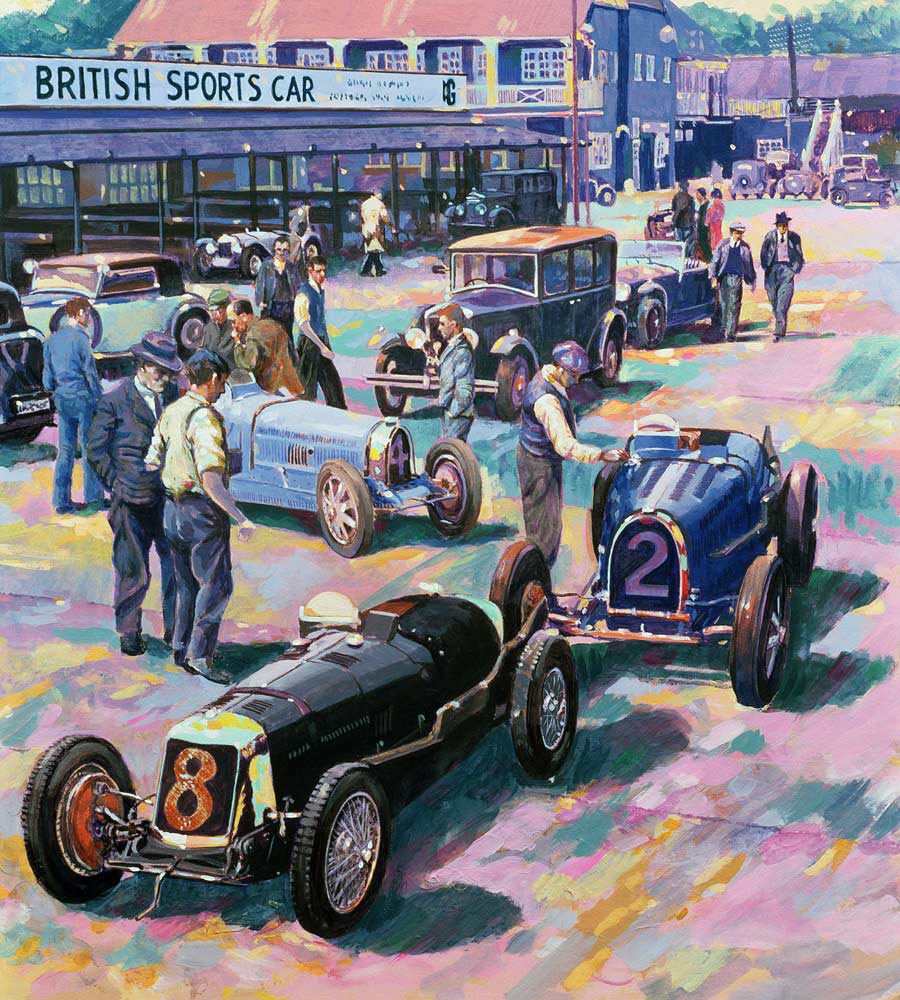 Brooklands Heyday (oil on canvas)  from Clive  Metcalfe