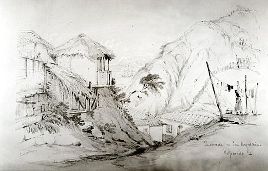 View of Valparaiso, 1834 (pencil & w/c on paper) from Conrad Martens