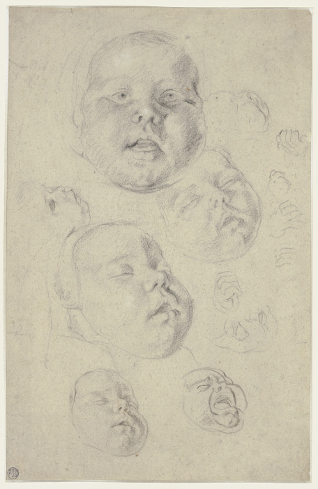 Studienblatt: Kopf und Hände eines Kleinkindes from Cornelis de Vos