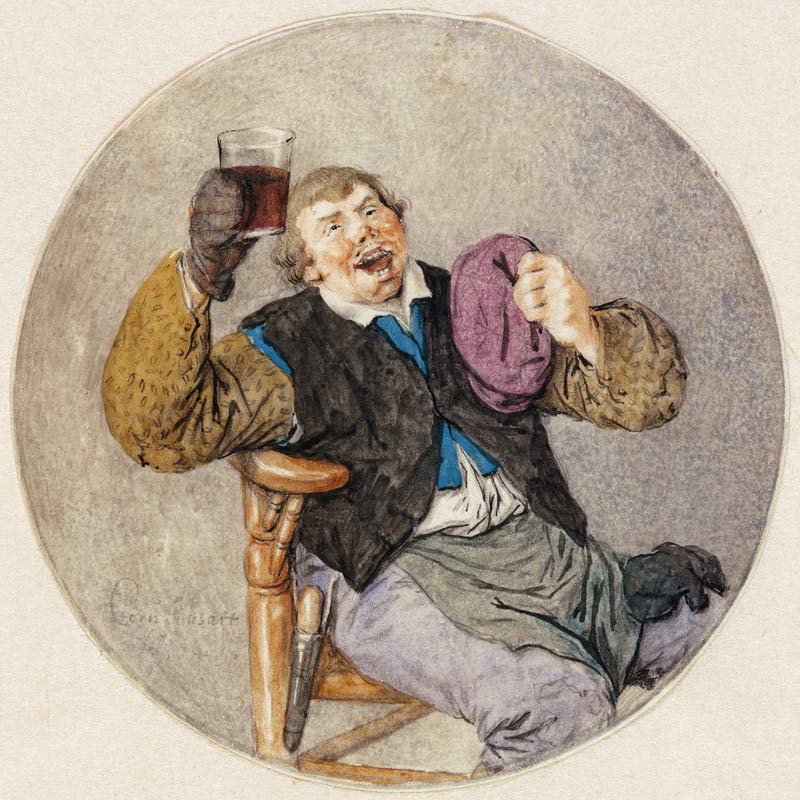 Wine drinker from Cornelis Dusart