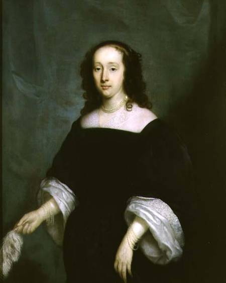 Portrait of a Lady Holding a Feather from Cornelius I Janssens van Ceulen