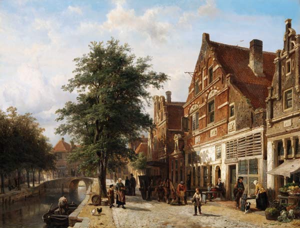 The South Harbor Dike in Enkhuizen from Cornelius Springer