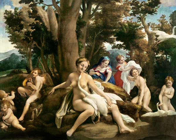 Leda and the swan from Correggio (eigentl. Antonio Allegri)