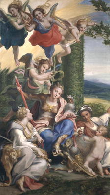 Allegory of the Virtues, c.1529-30 (tempera on canvas) from Correggio (eigentl. Antonio Allegri)