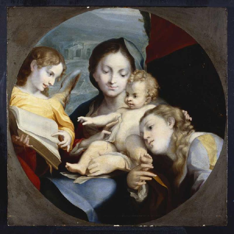 Madonna mit Kind, der hl. Katharina und einem Engel. from Correggio (eigentl. Antonio Allegri)
