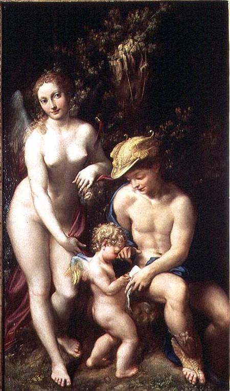 Venus with Mercury and Cupid ('The School of Love') from Correggio (eigentl. Antonio Allegri)