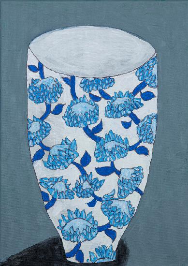 Blue Protea Vase