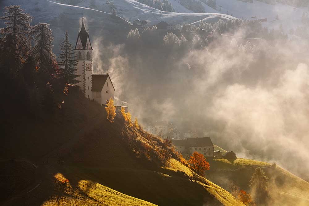 Morning in alpine valley from Daniel