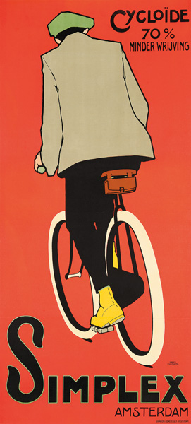 A poster advertising Simplex Amsterdam bicycles from Daniel Hoeksema