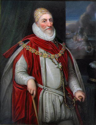 Charles Howard, 1st Earl of Nottingham (oil on canvas) from Daniel Mytens