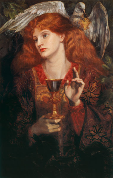 D.Rossetti, Damsel of Sanct Grail, 1874. from Dante Gabriel Rossetti