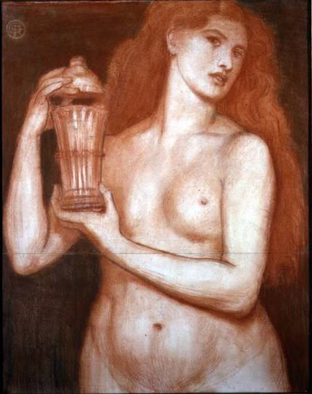 Study of a female nude from Dante Gabriel Rossetti