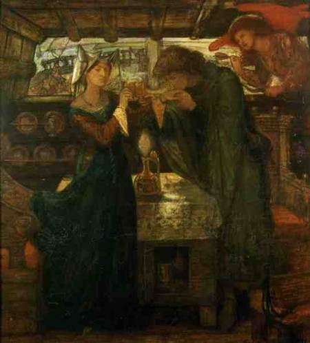 Tristram and Isolde Drinking the Love Potion from Dante Gabriel Rossetti